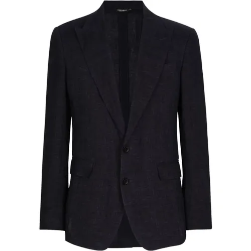 Jackets Peak Lapels Button Fastening , male, Sizes: L, M, XL - Dolce & Gabbana - Modalova
