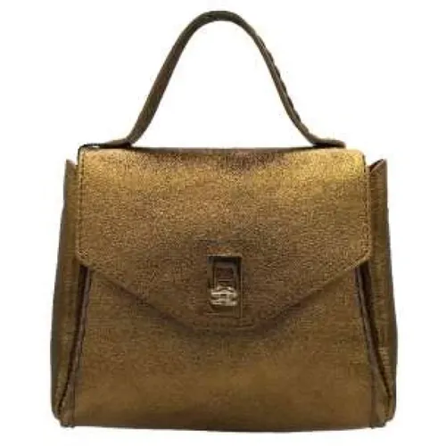 Gold Mini Bag with Removable Strap , female, Sizes: ONE SIZE - Plinio Visonà - Modalova