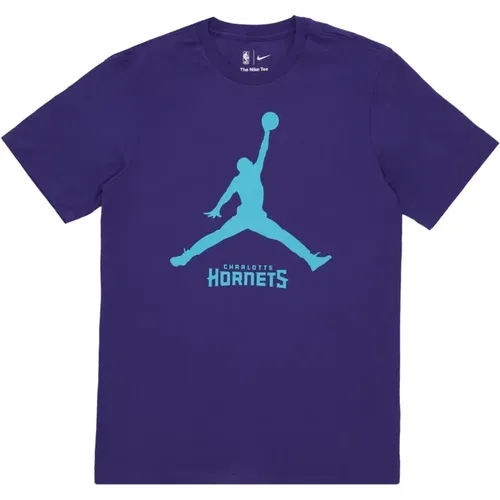 Charlotte Hornets Basketball T-Shirt , Herren, Größe: S - Jordan - Modalova