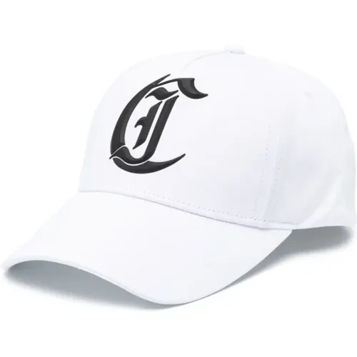 Weiße Baumwolltwill-Hüte mit Logo - Just Cavalli - Modalova