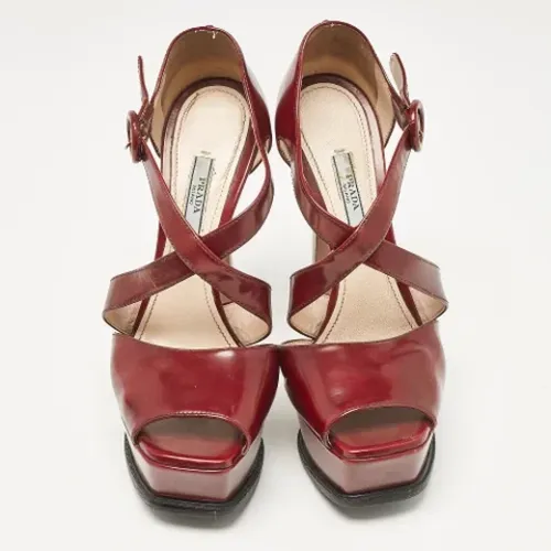 Pre-owned Leather sandals , female, Sizes: 5 1/2 UK - Prada Vintage - Modalova