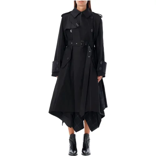 Schwarzer Gepanzerter Trenchcoat Oberbekleidung - Sacai - Modalova