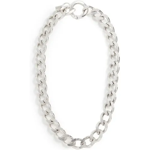 Magellan Silver Gourmette Necklace , female, Sizes: ONE SIZE - Perrine Taverniti - Modalova