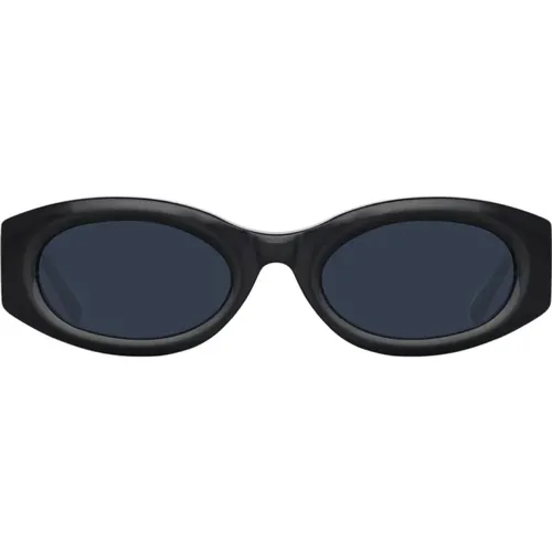 Linda Farrow Berta Oval Sunglasses in Attico38C1Sun , unisex, Sizes: 54 MM - The Attico - Modalova