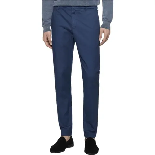 Spiritissimo regular-fit trousers in lightweight gabardine , male, Sizes: W32, W31, W30 - Dondup - Modalova