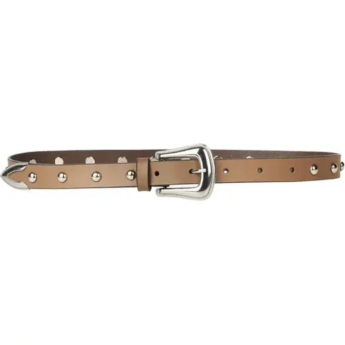 Belt with Cool Studs and Metal Buckle , female, Sizes: M/L - Munthe - Modalova