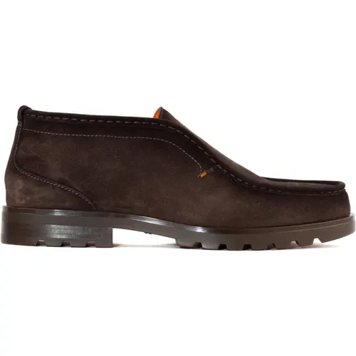 Brauner Wildleder Wüstenstiefel - Santoni - Modalova