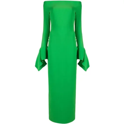 Grünes CadyKleid mit DartDetails , Damen, Größe: 2XS - Solace London - Modalova