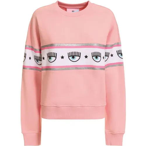 Rosa Sweatshirt für Frauen , Damen, Größe: 2XS - Chiara Ferragni Collection - Modalova