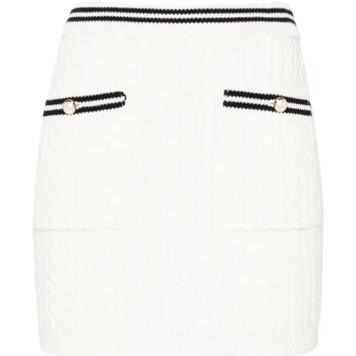 Chunky Cable Knit Striped Skirt , female, Sizes: 2XS, S - Alessandra Rich - Modalova