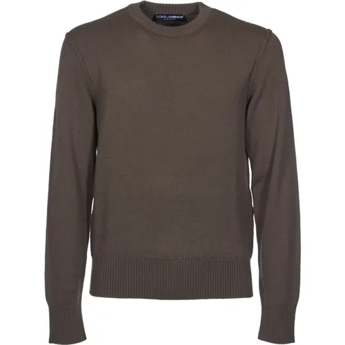 Round Neck Sweater with Long Sleeves , male, Sizes: M, XL, 2XL, L - Dolce & Gabbana - Modalova