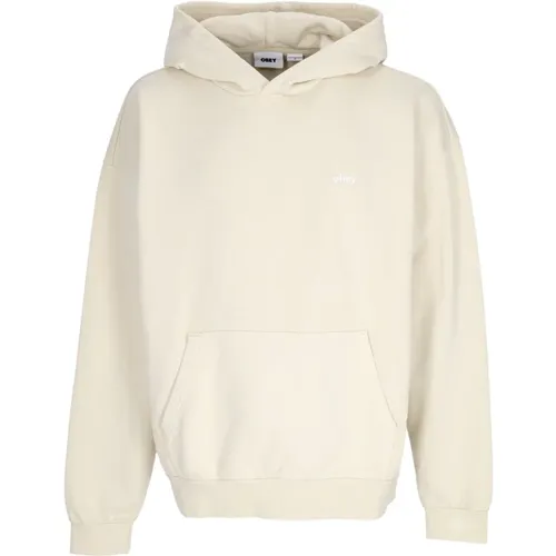 Light Hooded Fleece Pigment Clay , male, Sizes: XL, M, L - Obey - Modalova