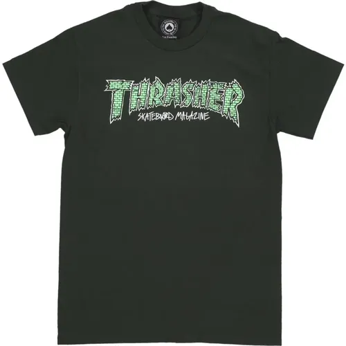 Grünes Herren Tee Kurzarm , unisex, Größe: M - Thrasher - Modalova