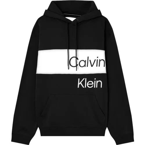 Large Logo Hoodie - Stay Warm and Stylish , male, Sizes: XL - Calvin Klein - Modalova