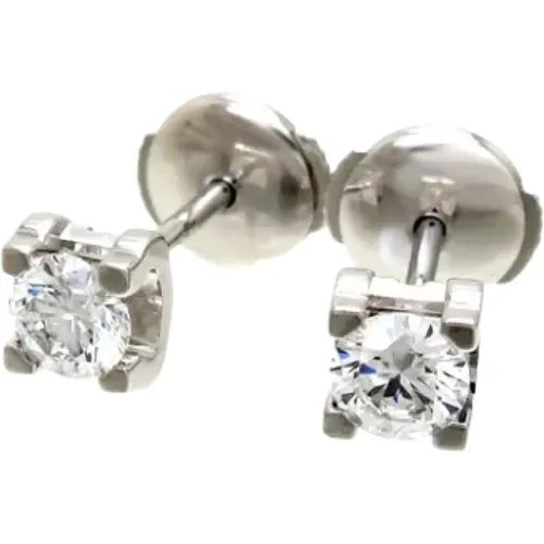 Pre-owned White Gold earrings , female, Sizes: ONE SIZE - Cartier Vintage - Modalova