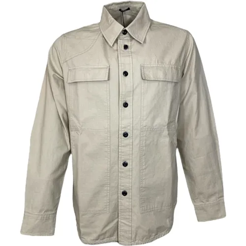 Strukturierte Overshirt Jacke , Herren, Größe: L - Denham - Modalova