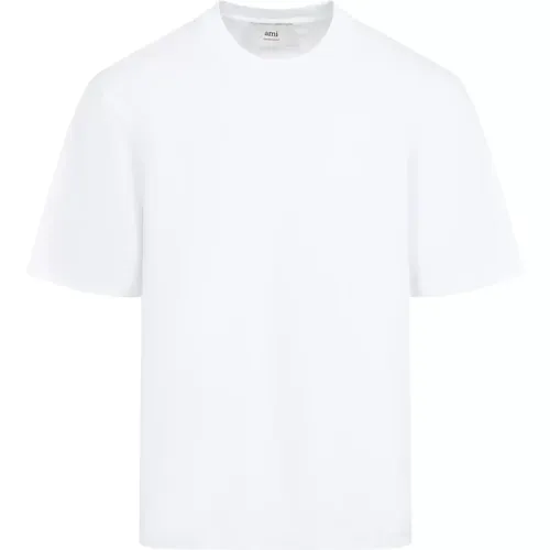 Weißes T-Shirt für Männer Aw24 , Herren, Größe: L - Ami Paris - Modalova