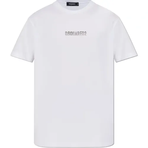 T-Shirt mit erhabenem Logo , Herren, Größe: XL - Dsquared2 - Modalova