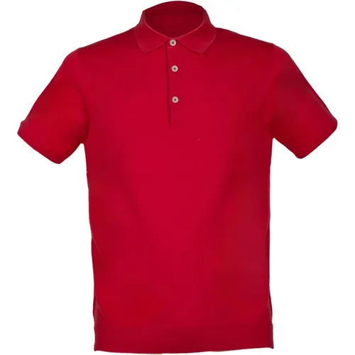 Rotes Baumwoll Nito Polo Shirt , Herren, Größe: 4XL - People of Shibuya - Modalova
