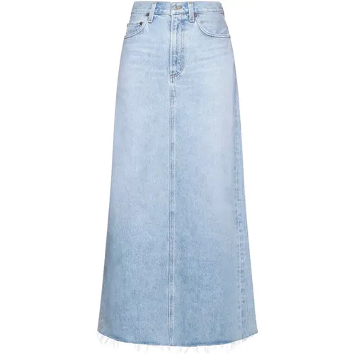 Hilla Denim Skirt , female, Sizes: W24, W28, W27 - Agolde - Modalova