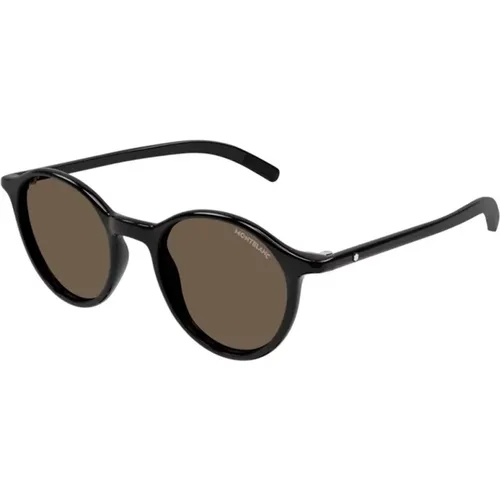 Brown Sunglasses Mb0324S 001 , male, Sizes: 50 MM - Montblanc - Modalova