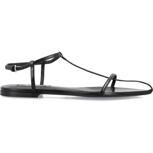 Closed Toe Flat Cage Sandals , female, Sizes: 6 1/2 UK, 7 UK, 3 UK, 6 UK, 5 1/2 UK - Jil Sander - Modalova