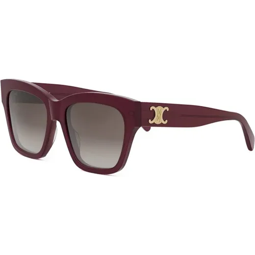 Bordeaux Sunglasses with Brown Gradient Lenses , female, Sizes: 55 MM - Celine - Modalova