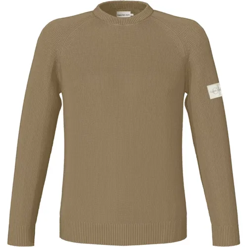 Knit Sweater Honeycomb Design , male, Sizes: S, M, L, XL - Calvin Klein - Modalova