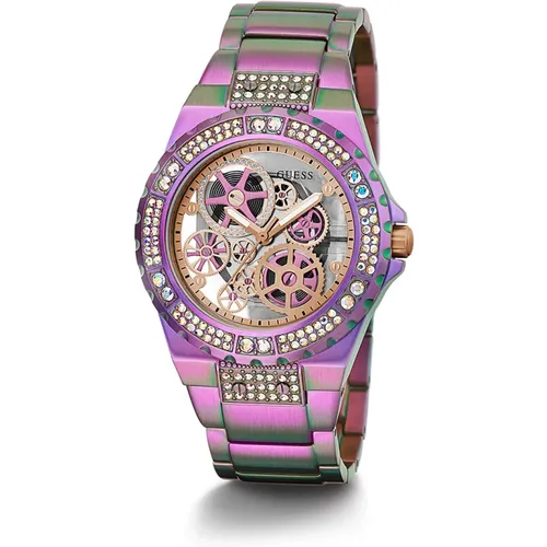 Glitter Reveal Uhr Gw0302L3 , Damen, Größe: ONE Size - Guess - Modalova