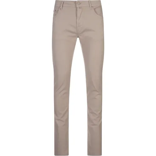 Nick Slim Beige Trousers , male, Sizes: W33, W38 - Jacob Cohën - Modalova