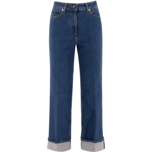 Gerades Jeans , Damen, Größe: L - PESERICO - Modalova