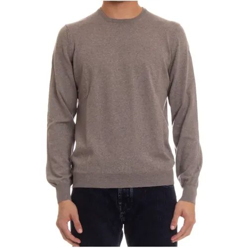 Dove Grey Sweater with Elastic Bands , male, Sizes: 3XL, M - Barba - Modalova