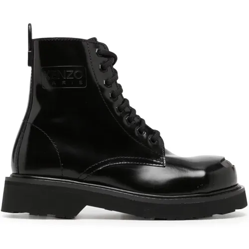 Smile Leather Ankle Boots , female, Sizes: 4 UK - Kenzo - Modalova