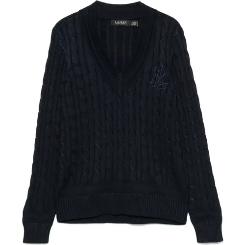 Meren Langarm-Pullover , Damen, Größe: L - Ralph Lauren - Modalova