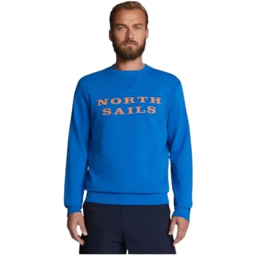 Bio-Baumwoll-Sweatshirt mit gebürsteter Rückseite , Herren, Größe: 3XL - North Sails - Modalova
