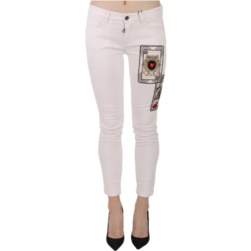 Queen Of Hearts Weiße Skinny Jeans - Dolce & Gabbana - Modalova