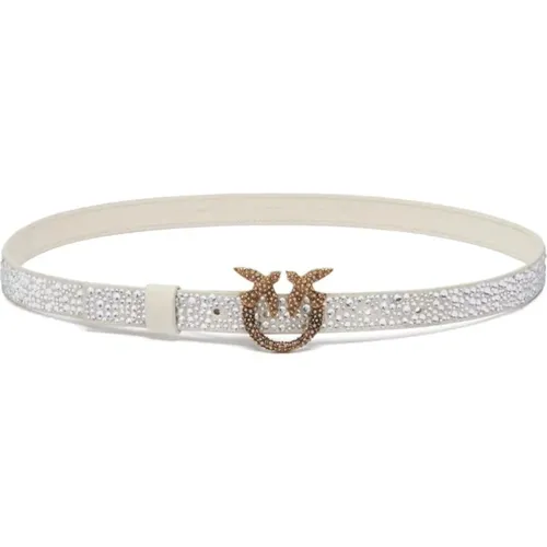 Leather Love Birds Belt , female, Sizes: M, L, S, XS - pinko - Modalova