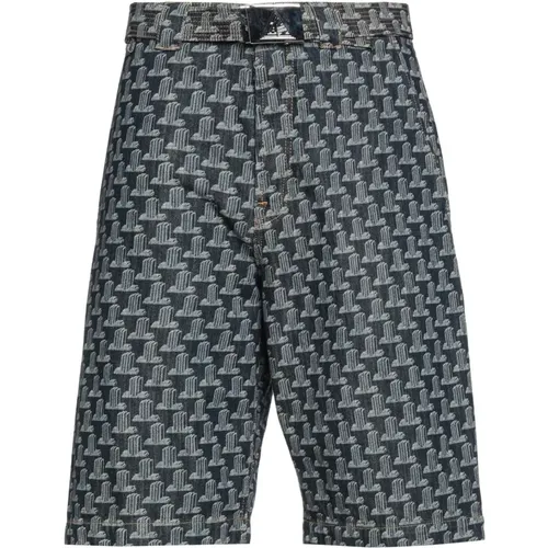 Cotton Shorts with Logo Detail , male, Sizes: W30 - Lanvin - Modalova