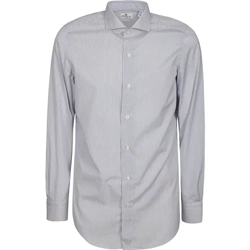 Slim-Fit Egyptian Cotton Shirt , male, Sizes: 2XL, M - Finamore - Modalova