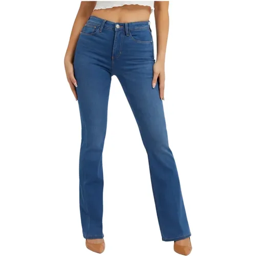 Seidenbaumwoll-Flare-Jeans , Damen, Größe: W31 - Guess - Modalova