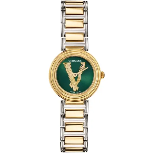 V-Virtus Mini Grün-Gold Uhr - Versace - Modalova