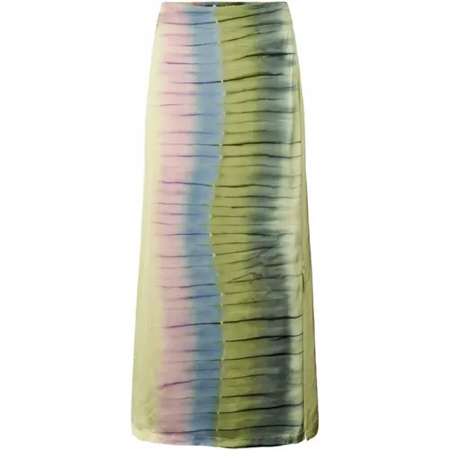 Tie-Dye Isold Skirt , female, Sizes: M, S, XL, XS - Rabens Saloner - Modalova