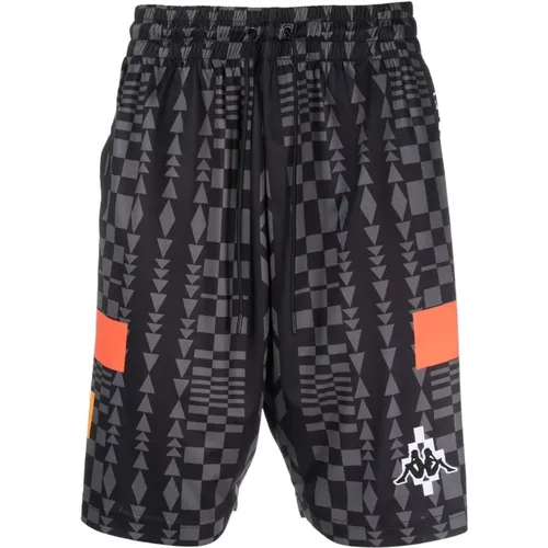 Aop folk kappa soccer shorts , male, Sizes: M, S, L - Marcelo Burlon - Modalova