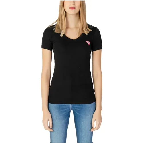 Womens V-Neck T-Shirt , female, Sizes: L, M, S, XS, XL - Guess - Modalova