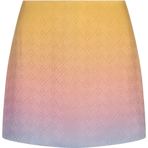 Ping Pong Gradient Mini Skirt , female, Sizes: S, M - Casablanca - Modalova