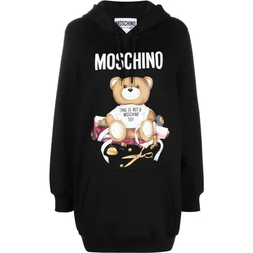 Casual Schwarzes Baumwoll Minikleid - Moschino - Modalova