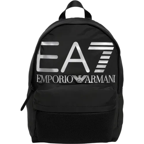 Stylish Zip Closure Multipocket Backpack , male, Sizes: ONE SIZE - Emporio Armani EA7 - Modalova