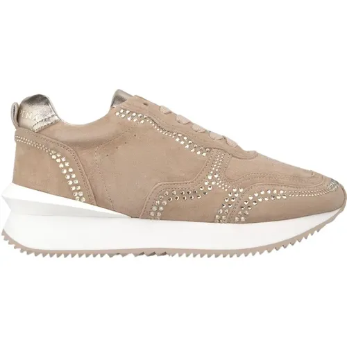 Embellished Leather Sneaker with Platform Sole , female, Sizes: 9 UK, 6 UK, 7 UK, 8 UK, 5 UK, 3 UK, 4 UK - Alma en Pena - Modalova