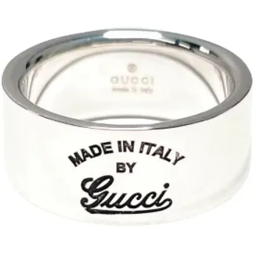 Pre-owned Silver rings , male, Sizes: ONE SIZE - Gucci Vintage - Modalova