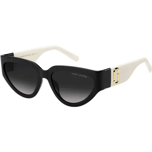 White/Grey Shaded Sunglasses , female, Sizes: 57 MM - Marc Jacobs - Modalova